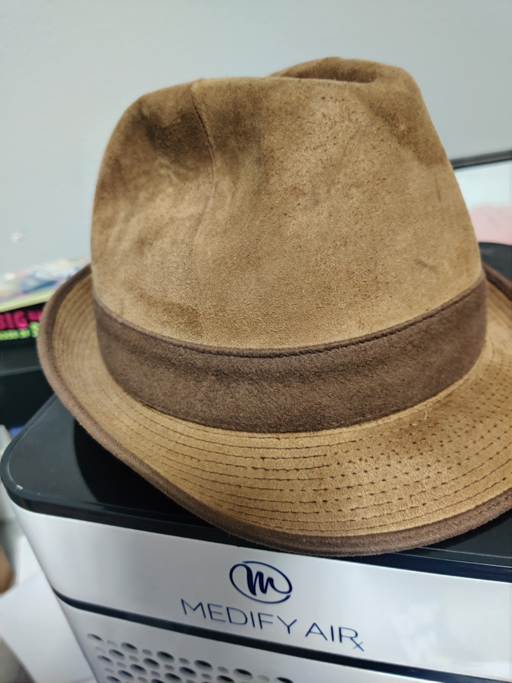 & Other Stories Brown Suede Fedora Hat